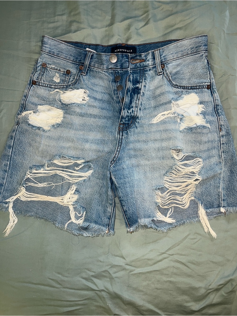 Aeropostale Light Blue 90's Baggy Denim Shorts